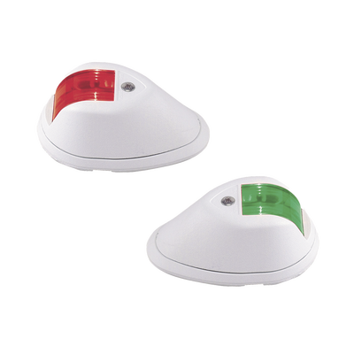 Set de Luces de Navegación Verticales Rojo / Verde con Carcasa en Color Blanco para Embarcaciones a Motor de Menos de 20 Metros | 0254-W00-DP1