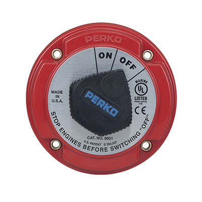 Switch Selector de Batería On / Off de Servicio Mediano, para Sistemas Eléctricos Marinos | 9601DP