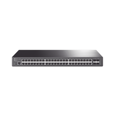 Switch Omada SDN Administrable / 48 puertos Gigabit y 4 puertos SFP / Funciones sFlow, QinQ y QoS / Administración centralizada OMADA | TL-SG3452