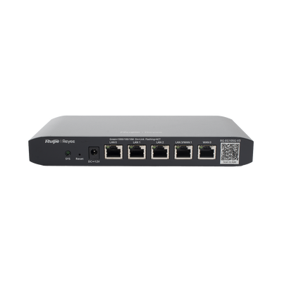 Router Balanceador con Función SD-WAN, Hasta 2 Servicios de Internet y hasta 100 clientes con desempeño de 600 Mbps | RG-EG105G-V3