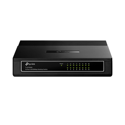 Switch no administrable de 16 puertos 10/100 Mbps para escritorio | TLSF1016D