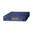 Switch de Escritorio No Administrable / 8 Puertos 10/100/1000T PoE+ 802.3at / 2 Puertos Uplink 10/100/1000T / Presupuesto PoE 120 Watts / Modos Estándar, VLAN y Extend / Distancia Extendida 250 mts / Rackeable | GSD-1008HP