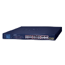 Switch PoE de 24 Puertos Gigabit 802.3af/at con Modo Extendido 250 m, 2 Puertos SFP 1000SX , Pantalla LCD para Configuración Básica, Hasta 300 W para PoE | GSW-2620VHP