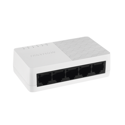 Switch No Administrable de 5 Puertos para Escritorio / Fast Ethernet  10 / 100 Mbps / Diseño Compacto y Estetico | DS-3E0105D-O