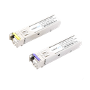 Transceptores Ópticos Bidireccionales SFP (Mini-Gbic) / Monomodo 1490 & 1550 nm / 1.25 Gbps / 1000BASE-BX / Conector LC/UPC Simplex / DDM / Hasta 100 km / 2 Piezas | LP-SFP-BD-1G-100