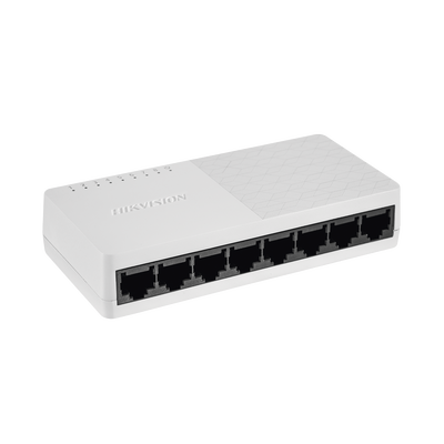 Switch No Administrable de Escritorio de 8 Puertos / Fast Ethernet  10 / 100 Mbps / Diseño Compacto y Estetico | DS-3E0108D-O