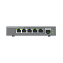 Switches de red Multi-Gigabit de 2.5G No Administrable / 5 Puertos RJ45 de 100/1000/2500Mbps / 1 puerto de fibra SFP+ | GWN7700M