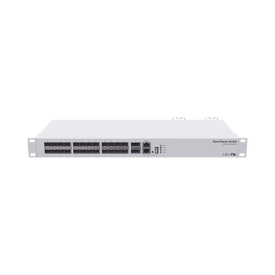 Cloud Router Switch, Sistema Operativo Dual 24 Puertos 10G SFP+, 2 Puertos 40G QSFP+ | CRS326-24S+2Q+RM