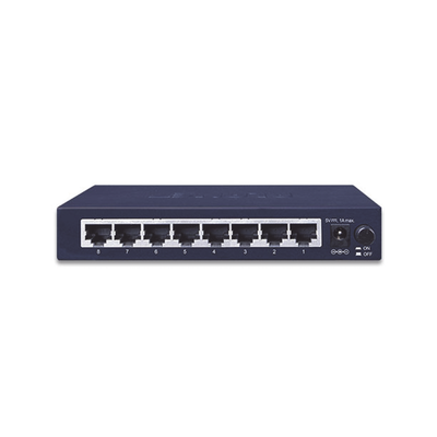 Switch de Escritorio No Administrable, 8 Puertos Gigabit 10/100/1000 Mbps, Tecnología de Ahorro de Energía de Hasta un 40% | GSD-803