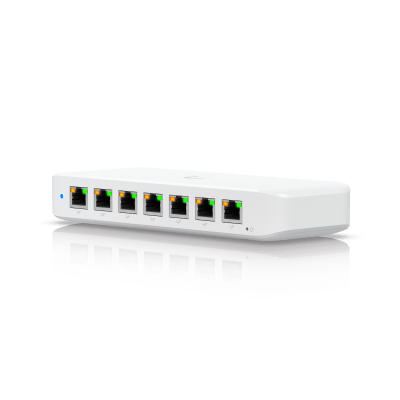 USW Ultra 210W Switch de 8 Puertos GbE (7 Puertos PoE+ y 1 Puerto Entrada PoE++) con Opciones de Montaje Versátiles | USW-ULTRA-210W