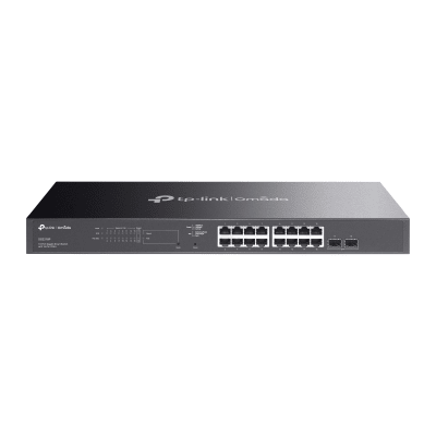 Switch Omada SDN Administrable / 16 puertos Gigabit y 2 puertos SFP / Funciones sFlow, QinQ y QoS / Administración centralizada OMADA | SG2218P