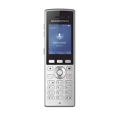 Teléfono WiFi portátil empresarial con 2 lineas y cuentas SIP, Bluetooth y botón Push-to-talk | WP822