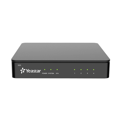 Conmutador IP SIP Yeastar para PYMES / 20 extensiones/ 10 llamadas simultaneas/ 2 puertos FXO (Tarjeta Incluida). | S-20