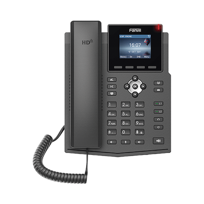 Teléfono IP empresarial para 4 líneas SIP con pantalla LCD de 2.4 pulgadas a color, Opus y conferencia de 3 vías, PoE. | X3SP-V2