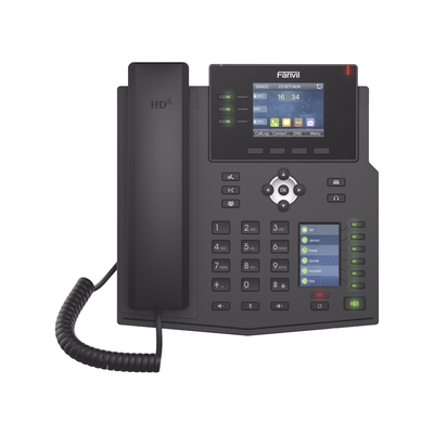 Teléfono IP Empresarial con Estándares Europeos, 12 lineas SIP con pantalla a color, 30 teclas DSS/BLF, puertos Gigabit, IPv6, Opus , PoE/DC | X4U