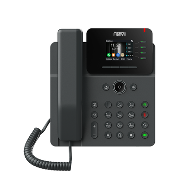 Teléfono IP Empresarial, 4 líneas SIP, pantalla a color 2.4", PoE, puertos Gigabit, conferencia local de 6 vías. | V61G