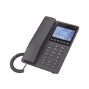 Teléfono IP WiFi Hotelero con pantalla LCD a color, 2 líneas SIP con 2 cuentas, codec Opus, IPV4/IPV6, color negro, con gestión en la nube GDMS | GHP631W