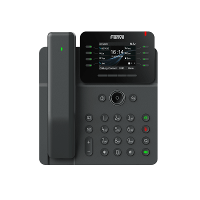 Telefono IP Handset Inalámbrico, 12 Líneas SIP, Conferencia 6 Vias, Puertos Gigabit, PoE, Pantalla 2.8 | V62-PRO