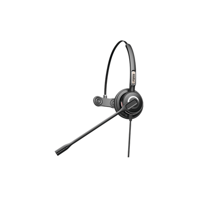 Diadema monoaural con tecnología antishock para teléfonos IP FANVIL y Polycom con micrófono de cancelación de ruido, larga durabilidad | HT201