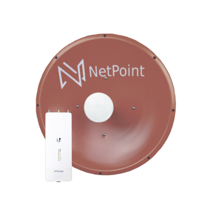 Kit de radio AF5XHD con antena NPTR3 de 37 dBi , Frecuencia (4.9-6.2 GHz), incluye jumper, ideal para distancias de hasta 80 km | AFNP3KIT