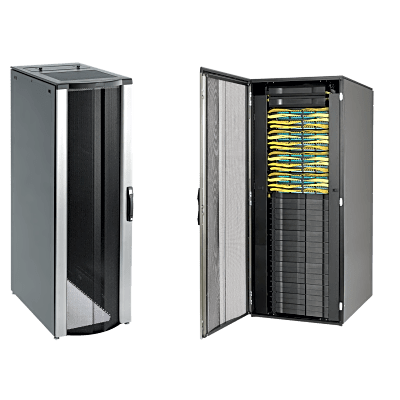 Gabinete Rack ProLine ConnecTek 42 UR / 2000 x 800 x 1100 mm Con Capacidad 1134 kg  Acero, Color Negro Con Organizadores Laterales Frontal y Traseros Incluidos | PNC20811B