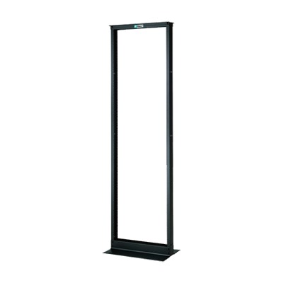 Rack de Dos Postes Estándar de 19 in, Rieles Numerados y Roscados #12-24, Fabricado en Acero, 45 Unidades de Rack, Color Negro | R2PS