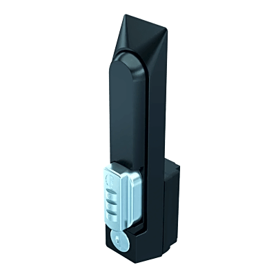 Chapa de Seguridad para Gabinete Con Combinación de 3 Dígitos / Control Llave Maestra / Acero Negro Texturizado / Dimensiones 7.50 x 1.38 x 2.50 in | NCLH