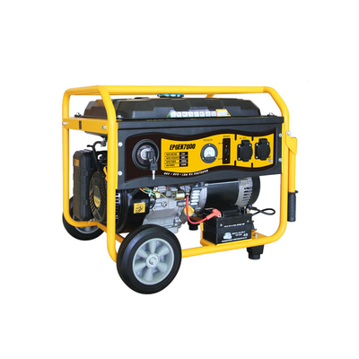 Generador a Gasolina / Planta de Emergencia de 6.5KW, 220Vac 2 Fases, Jaula con Ruedas para Fácil Traslado y Encendido Electrónico | EPGEN7000