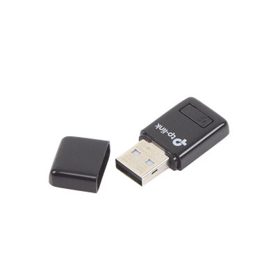 Mini Adaptador USB inalámbrico N 300 Mbps 2.4 GHz con 1 antena interna | TL-WN823N
