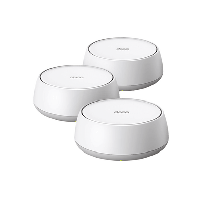 KIT 3 Routers Inalámbrico MESH Interior para Hogar / Doble Banda Wi-Fi 7 BE3600 Mbps / 2 Puerto 2.5 Gigabit WAN/LAN / 4 Antenas Internas / Operación Multi-Link MLO / Administración Mediante la App Deco (iOS, Android) / HomeShield | DECO-BE25-3PACK