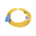 Jumper de Fibra Óptica Monomodo 9/125 LC/UPC-SC/UPC, PVC, 2.0 mm, Dúplex, Amarillo, 5 Metros (16.40 Pies) | LP-FO-D-LCU-SCU-05