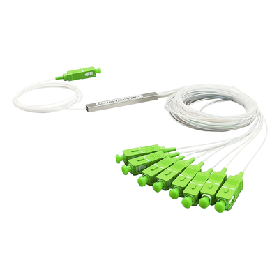 Splitter (Divisor Óptico) tipo PLC, 1x8, conectores SC/APC | TM-PLC-1X8APC