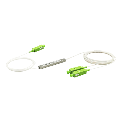 Splitter (Divisor Óptico) tipo PLC, de 1x2, conectores SC/APC | LP-PLC-1X2APC
