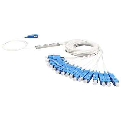 Splitter (Divisor Óptico) tipo PLC, 1x16, conectores SC/UPC | TM-PLC-1X16UPC