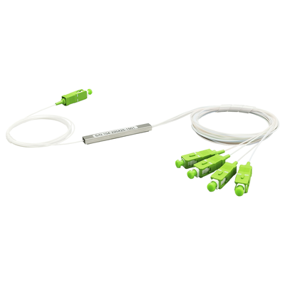 Splitter (Divisor Óptico) tipo PLC, 1x4, conectores SC/APC | TM-PLC-1X4APC