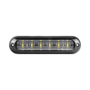 Luz Auxiliar Ultra Brillante  IP67 de 6 LEDs, Color Rojo/Claro, con mica transparente y bisel negro | XLT1835RW