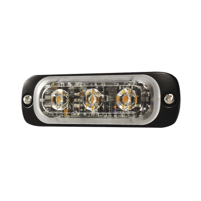 Luz Auxiliar de 3 LED, Roja, SAE, 12-24 Vcd, Lente transparente | SP3R