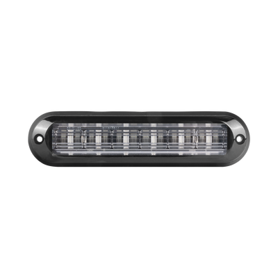 Luz Auxiliar Ultra Brillante  IP67 de 6 LEDs, Color Rojo, con mica transparente y bisel negro | XLT1835R