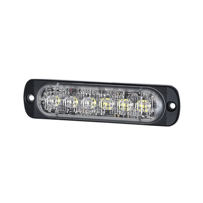 Luz Auxiliar de 12 LED, Rojo/Claro, SAE, Bisel Negro, Lente Transparente | SP12RW