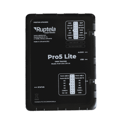 Tracker GPS Pro5 Lite / LTE CAT1 bis (4G), GSM (2G) / Lectura de Datos CAN / Monitoreo de Audio, Temperatura y Combustible / Pequeño con Nano SIM / Conectividad BLE / Protección Avanzada | PRO5LITE