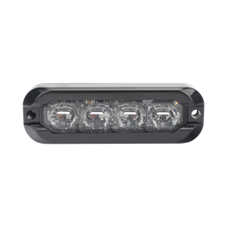 [ED3793RB] Luz Auxiliar Flexible 8 LED, Rojo / Azul, Bisel Negro, Lente Transparente | ED3793RB