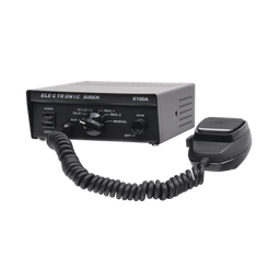 [X100A] Sirena Vehicular de 100W de Potencia, Con Switch Giratorio de 6 posiciones y Micrófono Integrado de Uso Rudo | X100A