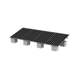 [VEKTOR8R] Kit Montaje para 4 Módulos de 30-35 mm espesor / Riel No.8 / Vel. de Viento Máx. 136km/h / Ajustable 20° a 45° / 5400mm Longitud | VEKTOR8R