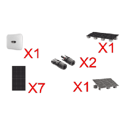 [SUN20004KTKIT] Kit Solar Interconexion  / 4 kW  220Vca / Inversor HUAWEI/ Montaje Incluido | SUN20004KTKIT