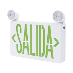 [SFKDC860] Letrero de Emergencia LED DUAL de SALIDA con Luz de Emergencia/Montaje Universal (pared, lateral o Techo)/Batería de Respaldo Incluida | SFKDC860