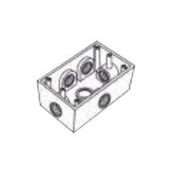 [RR-0290] Caja Condulet FS de 3/4" (19.05 mm ) con seis bocas a prueba de intemperie. | RR-0290