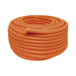 [SYS-136855] Manguera Poliducto Corrugado Flexible Naranja Reforzado de 1" x 50 m Para Instalaciones Eléctricas /Polietileno Alta Densidad HDPE/ Sin guía /Resistente a Intemperie. | SYS-136855