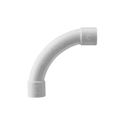 [DX-40-116] Curva de radio estrecho para tubería rígida, recomendado para cables de datos, PVC Auto-extinguible, de 16 mm | DX-40-116