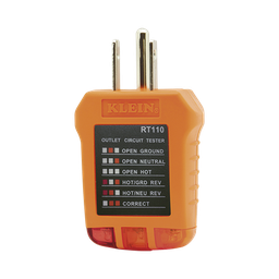 [RT-110] Probador de Tomacorrientes Estándar, con Secuencia de Luces para Indicar un Cableado Correcto/Incorrecto. | RT-110