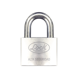 [SYS-LCA-C40] Candado de hierro alta seguridad con llave de disco/ Acabado Cromado/ Llaves Abloy/ Medida de Horquilla 34 mm. | SYS-LCA-C40